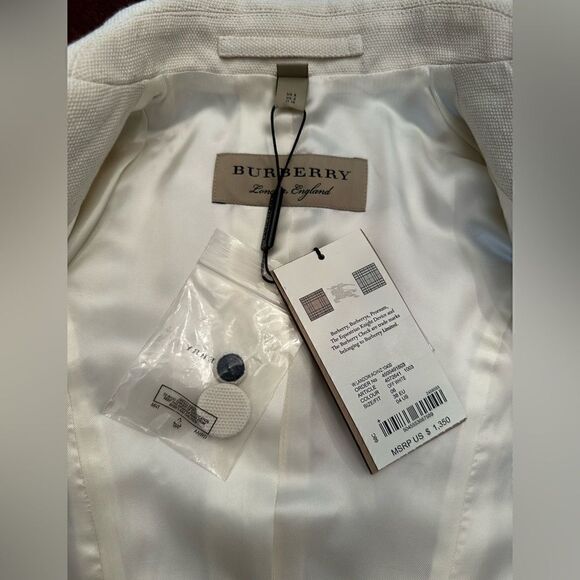 Burberry cotton/ linen blend jacket size US 4 , new - Picture 7 of 15